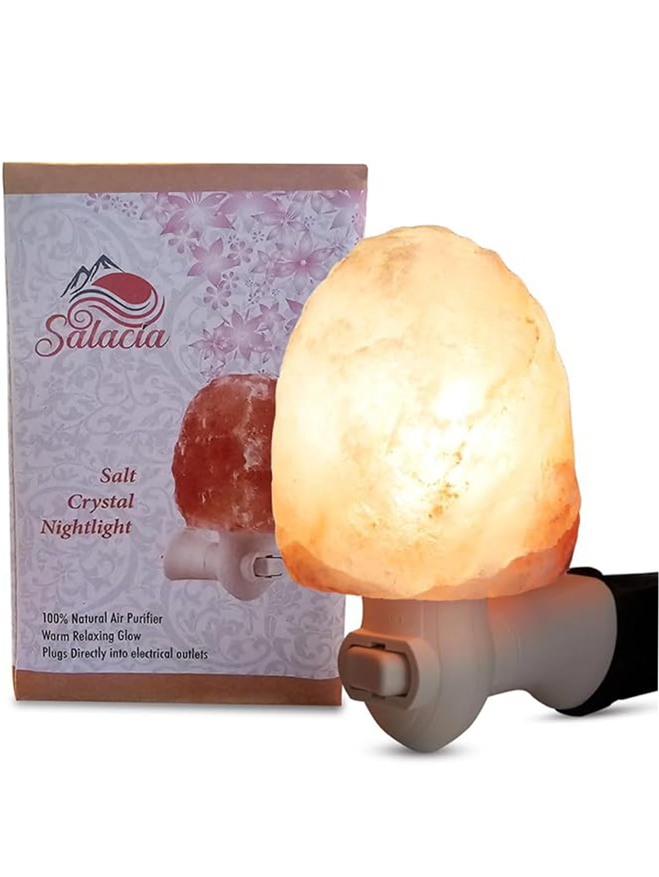 Himalayan Rock Salt Plug in Night Light Lamp Bulb