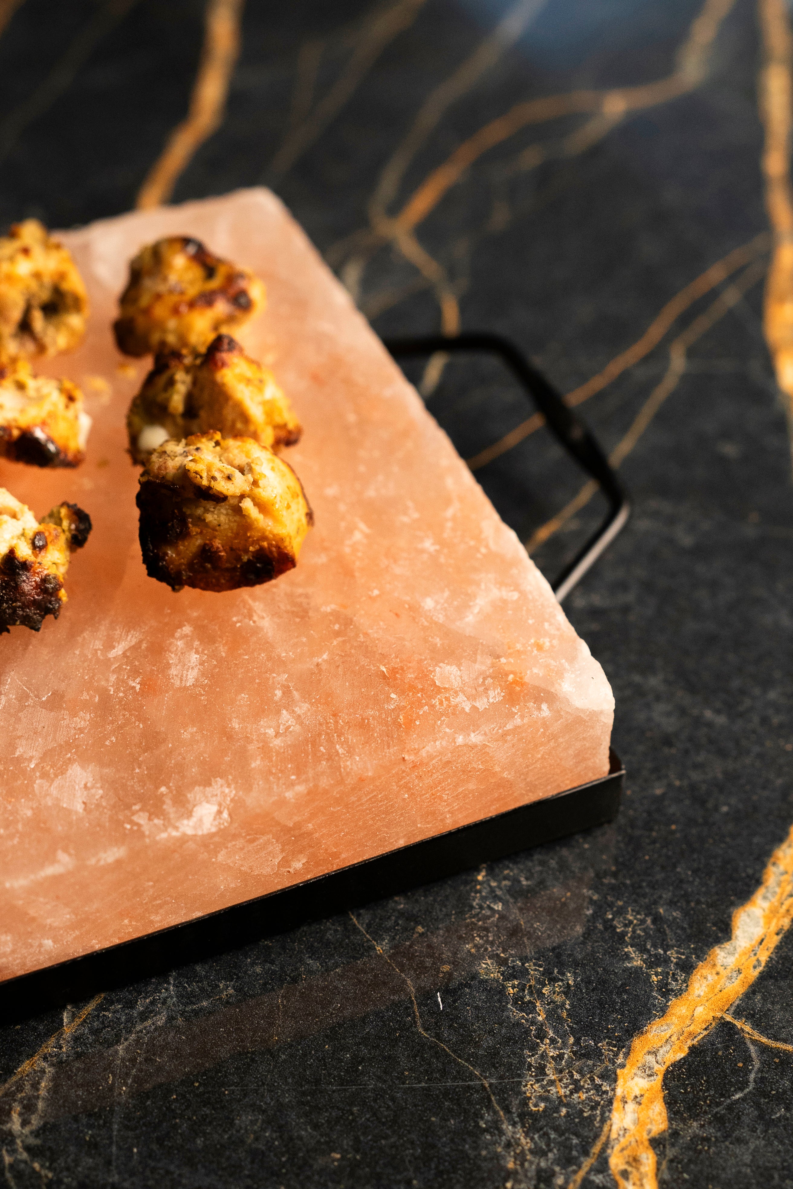 Himalayan Pink Salt Block & Metal Tray Set