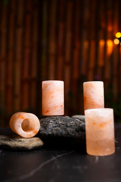 Pink Himalayan Salt Rock Crystal Shot Glasses | 4-Pack