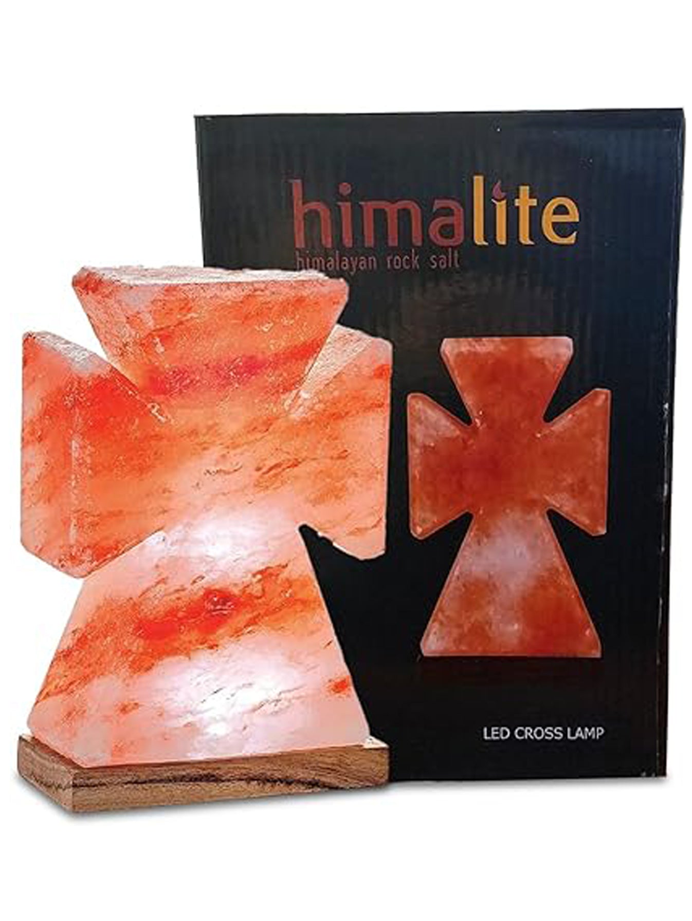 Himalayan Pink Salt Rock Cross Lamp